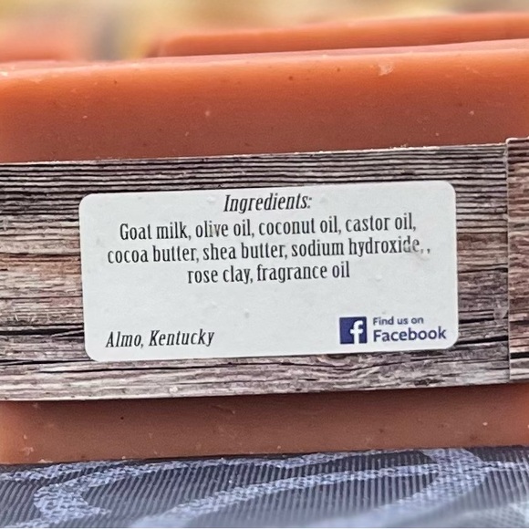 Rose Clay and Cherry Almond JW’s Goat Milk Soap - Picture 2 of 4
